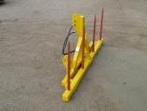 Hydraulically folding Double Front or Rear Bale Spike for tractors (not including stand)